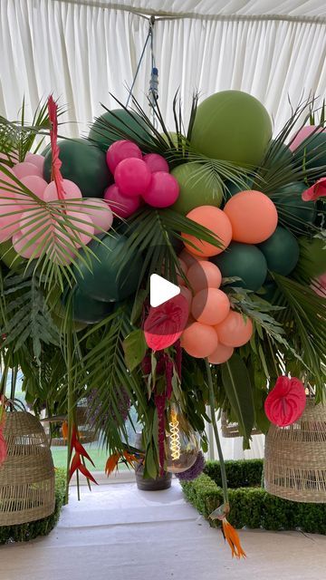 Luau Baby Shower Ideas, Centerpieces Balloons, Intimate Dinner Party, Intimate Dinner, Can We Talk, Tropical Party, West Midlands, Event Styling, Balloon Decorations