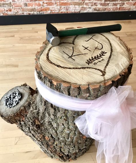 Lumberjack Wedding Ideas, Logger Themed Wedding, Logs At Wedding Tree Stumps, Lumberjack Wedding, Rustic Style Wedding, Vintage Wedding Theme, Mom Wedding, Outdoor Wedding Decorations, Camping Theme