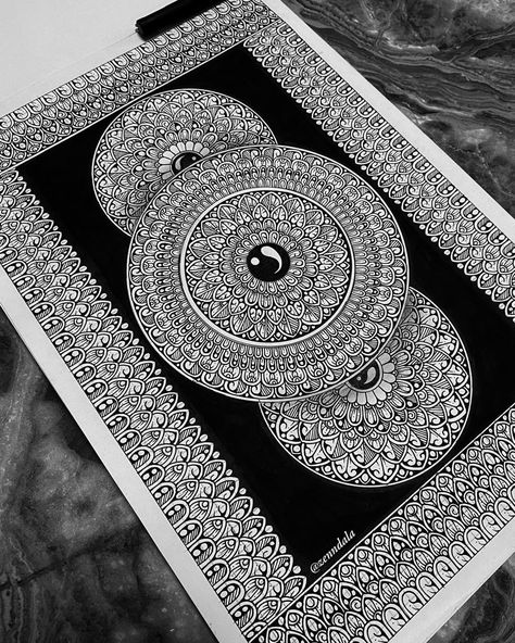 Mandala Drawing Difficult, Aesthetic Mandela Art, Hardest Mandala Art, Large Drawing Ideas, 3 D Mandala Art, Mandala Art Big, Big Mandala Drawing, Hard Mandala Art, Zentangle Drawings Beautiful