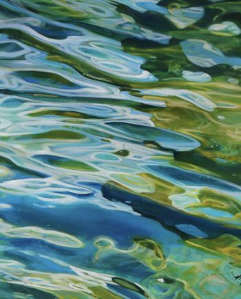 Michelle Courier Painter ⋆ C2C Gallery Art for your Life Painted Tapestry, Glass Paintings, Water Reflections, Southwest Art, Large Artwork, Abstract Acrylic Painting, Water Art, Beach Painting, Gallery Art