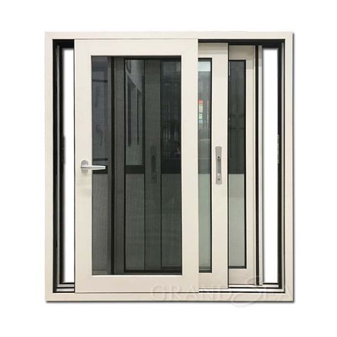 Aluminum 3 track sliding window use three track material. Two tracks for the glass leaf sliding and one track for mesh leaf sliding. So this type of sliding window can have both ventilation and anti-mosquito functions. And the mesh are using strong 304 stainless steel material also have burglar proof effective. Wooden Window Design, Burglar Proof, Best Powder, Sliding Window, Window Grill, Bathroom Walls, Anti Mosquito, Wooden Windows, Aluminium Windows