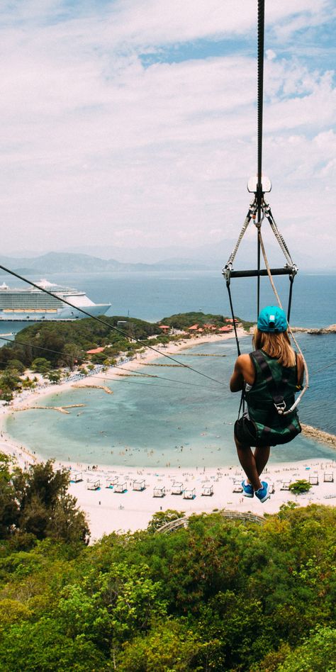 Labadee, Haiti | Boasting the world's longest over water zip line at 500 feet, this private cruise destination offers adventure, exploration, relaxation and much more to make every vacation one to remember. Future Aesthetic, Zip Lining, Zip Line, Hot Girl Summer, Cruise Destinations, Costa Rica Travel, Dream Places, Travel Time, Gap Year