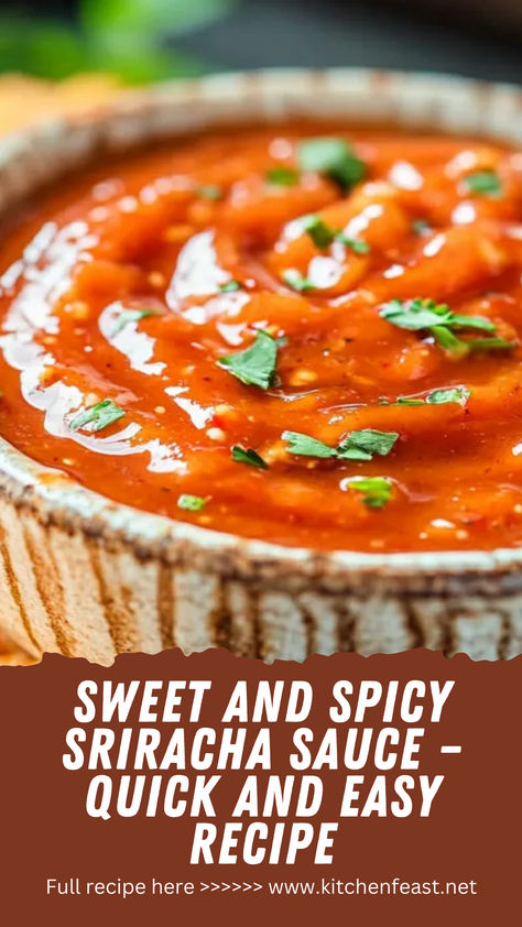 Learn how to make Sweet and Spicy Sriracha Sauce in just minutes! This easy recipe is perfect for dipping, drizzling, or spicing up your favorite dishes. How To Make Sriracha, Sweet And Spicy Sriracha Sauce, Homemade Sriracha Sauce Recipe, Sriracha Recipe, Sriracha Sauce Recipe, Sriracha Recipes, Sriracha Sauce, Savory Sauce, Sweet Chili Sauce