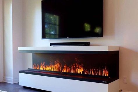 Las chimeneas eléctricas, ¿son rentables? | HotFireDoor HotFireDoor Realistic Electric Fireplace, Fireplace Electric, Recessed Electric Fireplace, Built In Electric Fireplace, Fire Design, Water Vapor, Electric Fireplaces, Custom Fireplace, Fire Designs