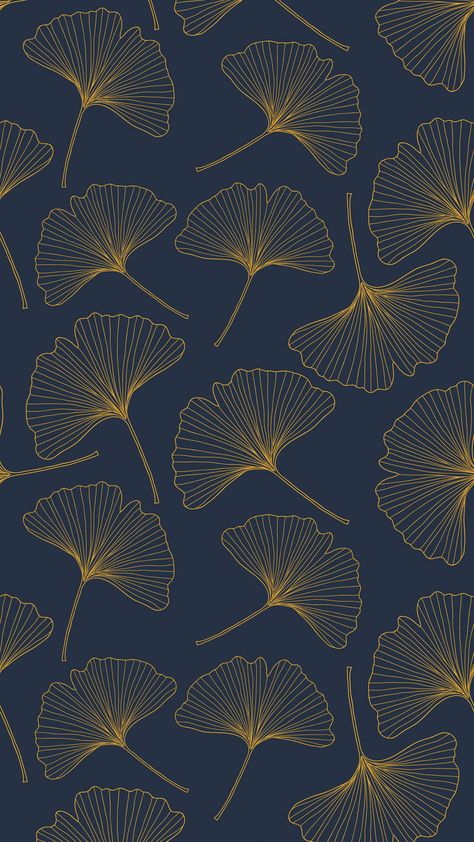 Ginkgo Pattern, Ginko Pattern, Gingko Wallpaper, Gold Leaves Art, Ginkgo Leaf Wallpaper, Leaf Pattern Wallpaper, Gingko Leaves Wallpaper, Ginkgo Wallpaper, Ginkgo Leaves