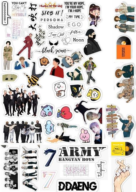 Bts Stickers Printable, V Stickers, Bts Signatures, Bts Printable, Happy Birthday Logo, Bts Sticker, V Chibi, Printable Sticker Sheets, Bts Texts