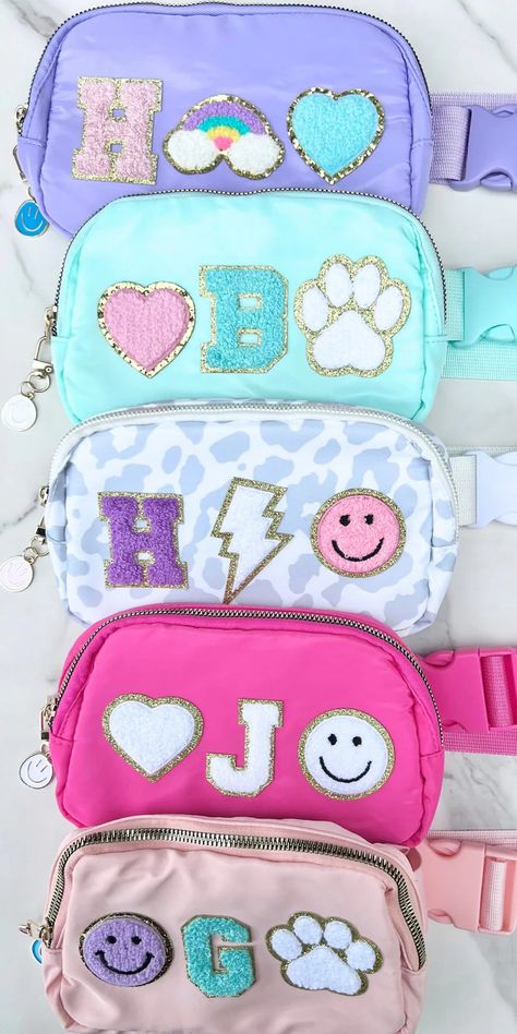 Personalized Belt Bag Girl Birthday Gift Custom Fanny Pack Gift for Girl Toddler Purse Christmas Present Tween Customized Letter Patch Bag - Etsy Philippines Iron On Patches Ideas Bags, Patch Party Birthday, Personalized Toddler Gifts, Belt Bag Diy, 10 Christmas Gift Ideas, Personalized Kids Gifts, Patch Party, Birthday Sleepover Ideas, Patch Bag