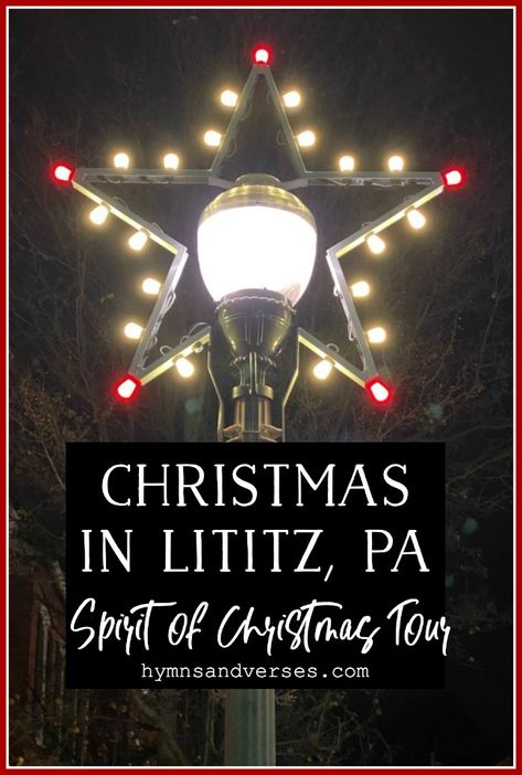 Christmas in Lititz, PA. See how this small historic town in Lancaster County, Pennsylvania, kicks off the Christmas season with a weekend celebration! Lititz Pennsylvania Christmas, Diy Outdoor Christmas Decor, Lititz Pennsylvania, Christmas Hymns, Lititz Pa, Lancaster County Pennsylvania, Christmas Window Display, Christmas Experiences, Lancaster Pennsylvania