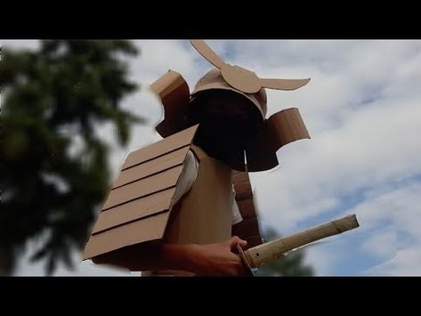 Cardboard Samurai Armor DIY Tutorial - YouTube Samurai Cardboard Armor, Cardboard Samurai Armor, Cardboard Armor, Armor Diy, Samurai Armor, Costume Diy, Diy Cardboard, Diy Costumes, History