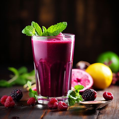 This Berry-Beet Blast Smoothie is a refreshing and nutritious blend of berries and beets that will give you an energy boost to start your day. Packed with antioxidants and vitamins, this smoothie is not only delicious but also good for your health. #weeknightdinner #tasty #smoothie #honey #vegan #healthytreat #morning #refreshing #nutritious #food #yum #almondmilk #antioxidants #energize #breakfast #brunchgoals #maplesyrup #wellness #savory #plantbased #chiaseeds #delicious #recipeinspiration # Filling Smoothie, Nutrient Dense Smoothie, Recipe For Summer, Summer Smoothies, Nutritious Smoothies, Nutritious Food, Energy Boost, Smoothie Recipe, Detox Smoothie