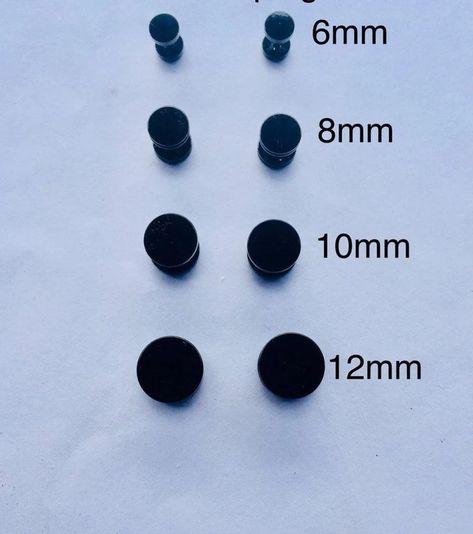 Black Fake Plugs Solid Color Ear Stretchers Men Women - Etsy Bosnia and Herzegovina Punk Grunge Aesthetic, Plug Earrings Gauges, Fake Plugs Earrings, Ear Stretchers, Ear Stretching, Double Ear Piercings, Ear Piercing Studs, Fake Gauge Earrings, Piercing Fake