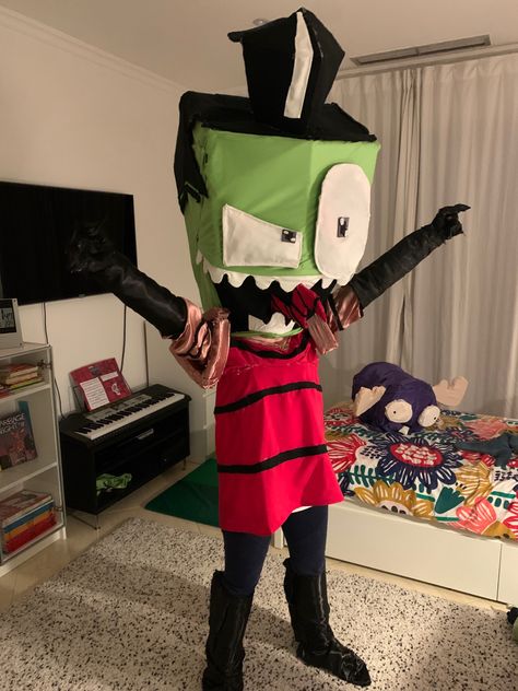 Gir Costume Invader Zim, Scene Core Outfit, Invader Zim Hoodie, Invader Zim Cosplay, Scene Icons, Invader Zim Gir, Invader Zim Dib, Invader Zim Characters, Scene Core