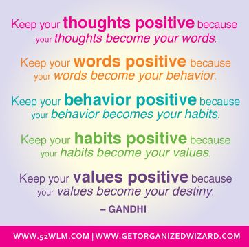 Keep your thoughts positive - Gandhi Positive Intent, Ghandi Quotes, Gandhi Quotes, Thinking Quotes, Positive Words, Happy Thoughts, Negative Thoughts, Note To Self, Positive Thoughts