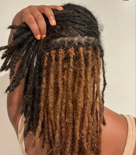 Dyed Loc Tips, Loc Tips, Starting Locs, Ginger Locs, Dreadlocks Hair Care, Short Dreadlocks Styles, Cute Dreads, Loc Hairstyles, Beautiful Locs