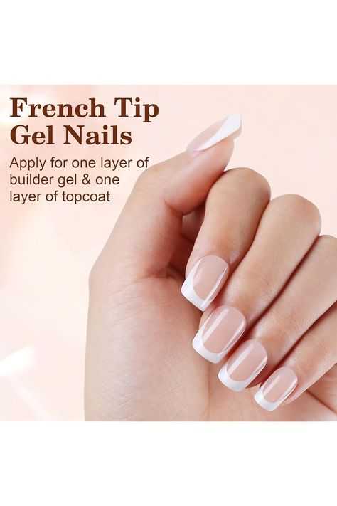 French Gel Nail Tips, 150pcs Deep Short Nude White French Tip Press on Nails 15 Sizes, 3 in 1 Square Soft Lasting French Nail Tips Pre-applied Tip Primer &amp; Base Coat, Acrylic Fake Nails for Nail DIY Soft French Tip, Tip Nails Acrylic, French Tip Nails Acrylic, Women Nail Art, French Tip Gel Nails, Nails Extension, French Tip Press On Nails, Soft Gel Nails, White French Tip