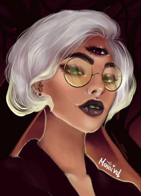 inspo : Pythia. owner of Delphi Nightclub. keeps all the oracles in line and under her thumb. the third eye is just a tattoo. Many Eyes Character Design, Four Eyed Character, Three Eyes Character, Third Eye Art, Realistic Eye Drawing, Three Eyes, Vampire Masquerade, Alternate Reality, Internet Art