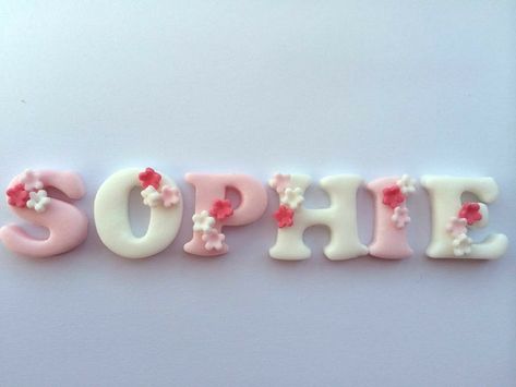 Pink Christening Cake, Fondant Numbers, Numbers Cake, Fondant Letters, Fondant Techniques, 14th Birthday Cakes, Cake Lettering, Alphabet Cookies, Cake Frame