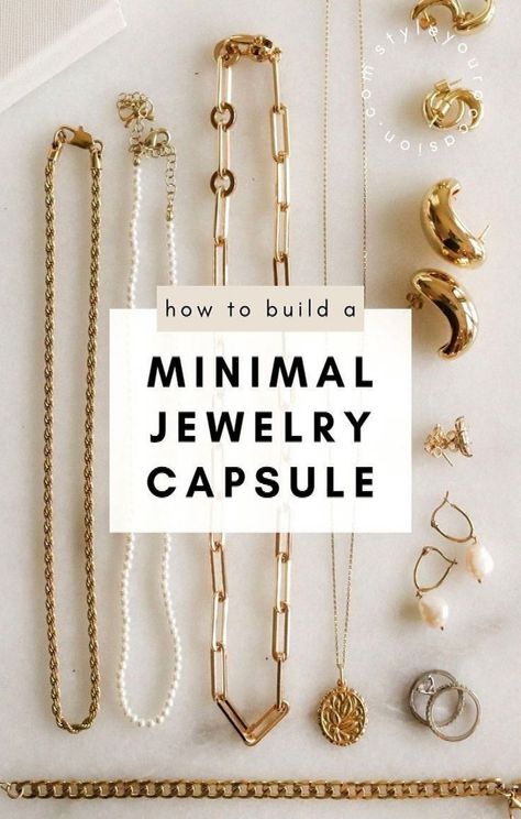 Build the perfect classic jewelry capsule wardrobe with our guide on how to build a minimalist jewelry capsule collection. We’re sharing the best basic jewelry essentials and staple jewelry pieces in gold and silver to help you find your dream jewelry collection. #Exploring #Embracing #Minimalist #Elegance #Gemstone #Style #the #Beauty #HandmadeJewelry #Accessories #of #and #StatementJewelry #Simplicity #Jewelry #Fashion Jewelry Capsule Wardrobe, Classic Jewelry Essentials, Jewelry Capsule, Capsule Wardrobe Classic, Staple Jewelry, Capsule Wardrobe Jewelry, Minimalist Wardrobe Essentials, Classic Capsule Wardrobe, Jewelry Staples