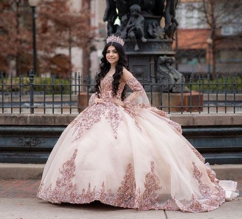 Rose gold quinceanera theme