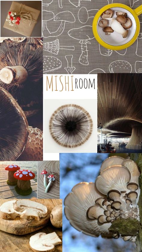 Inspiration board Inspired by mushroom Fashion Inspired By Mushrooms, Mushroom Inspired Dress, Mushroom Fashion Inspiration, Mushroom Mood Board, Mushroom Moodboard, Mushroom Inspired Fashion, Mushroom Project, Mood Board Fashion Inspiration, Avant Grade