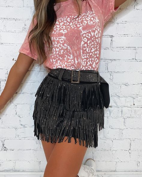 RESTOCKS💕😍 shop our fun and sparkly pieces today! #boutique #skirt #nashville #sparkly #rhinestones #fringeskirt #rhinestonepieces #sparklyoutfits #birthdayoutfits #nashvilleoutfits #outfits Cowgirl Bachelorette Party Outfits, Fringe Skirt Outfit, Sparkly Outfits, Rhinestone Fringe, Midsize Fashion, Nashville Outfits, Rodeo Outfits, Bachelorette Outfits, Glam Outfit