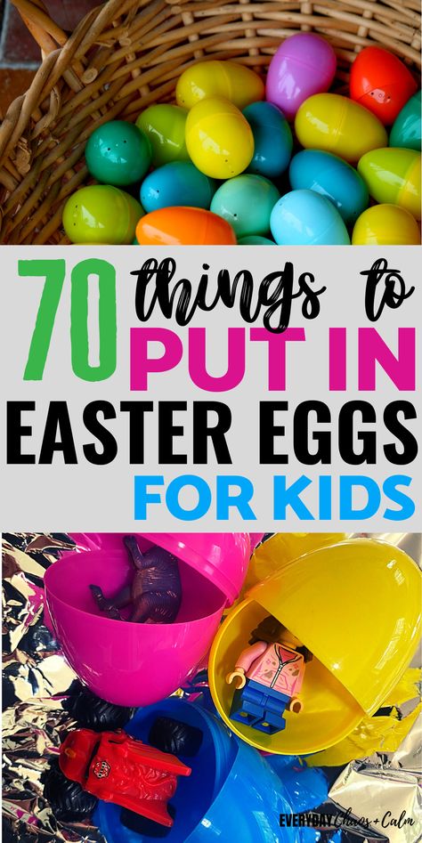 Are you hosting an Easter egg hunt this year or need to fill some eggs for your kids’ Easter baskets? Here are over 70 things to put in Easter eggs for kids! This is the perfect list for the easter holiday- and will help you fill plastic Easter eggs with fun toys, practical items, or food! Easter Basket Alternatives, Adult Easter Egg Hunt, Easter Egg Stuffers, Egg Stuffers, Easter Egg Filling, Funny Easter Eggs, Sugar Eggs For Easter, Easter Games For Kids, Easter Eggs Kids