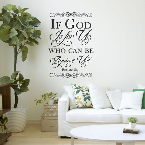 ROMANS 8:31 Bible verses Spanishs vinyls wall stickers Christian living room bedroom wall stickers decorative wallpaper Bible Decor, Bedroom Wall Stickers, Romans 8 31, Christian Wall Decals, Stickers Christian, Scripture Wall Decal, Biblical Wisdom, Promise Keeper, Decorative Wallpaper