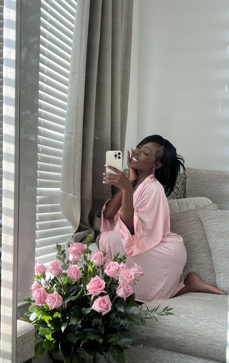 Boujee Black Women Aesthetic, Pink Aesthetic Black Women, Grown Woman Aesthetic, All Things Pink, Feminine Black Women, Pink Lifestyle, Dark Feminine Aesthetic, Pink Life, Black Luxury