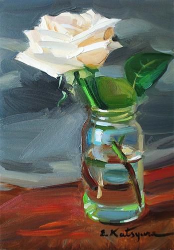 Oil Painting Inspiration, زجاج ملون, Daily Painting, Contemporary Abstract Art, Oil Painting Flowers, Flower Art Painting, Rose Painting, In A Jar, Arte Floral