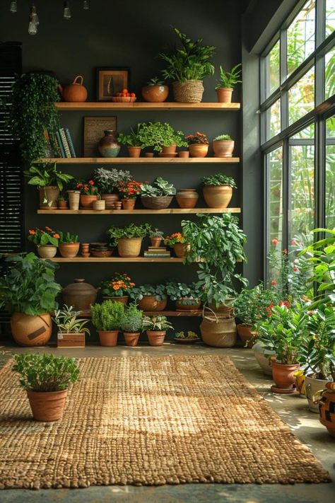 Biophilic Interior, Botanical Interior, Natural Interior Design, Plant Display Ideas, Indoor Plant Wall, Natural Interior, Bedroom Plants, Plant Decor Indoor, Inspire Me Home Decor