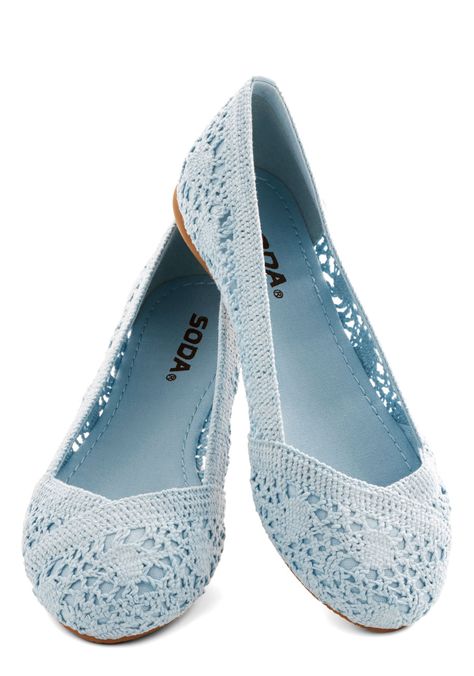 Morning Ritual Flat Blue Ballet Flats, Vintage Flats, Cute Flats, Crochet Baby Shoes, Blue Flats, Crochet Shoes, Morning Ritual, Pretty Shoes, Blue Shoes