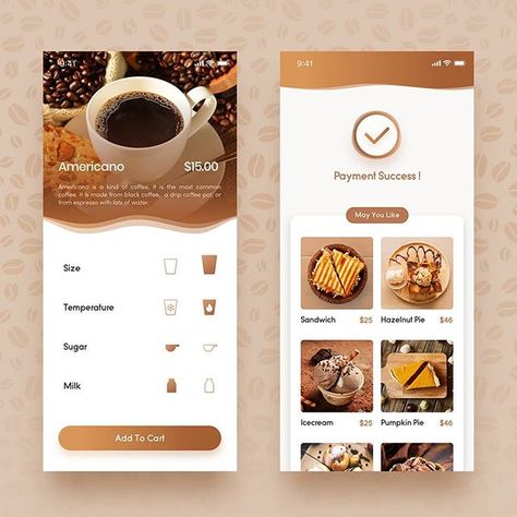 UI Design Inspiration (@ui.design.inspiration) • Instagram photos and videos Cafe Website Design, Cafe Website, Ux Design Mobile, Ui Ux App, Web Design Mobile, Mobile Ui Patterns, Design Café, Mobile App Design Inspiration, App Interface Design