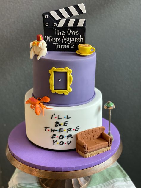 Iconic Friends TV sitcom cake Cake Tv Show, Friends Birthday Cake, 30th Birthday Themes, Kreative Snacks, Friends Cake, 30 Birthday Cake, Cake Decorator, Funny Birthday Cakes, Mini Cakes Birthday