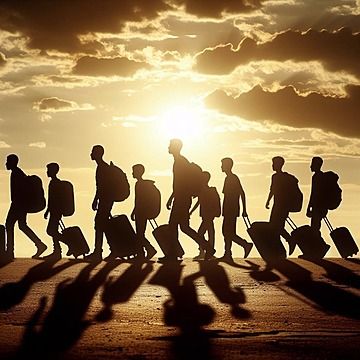 Migration Of People, Migration Aesthetic, Immigration Aesthetic, Welcome Stand, Refugees Art, People Background, Refugee Day, Presentation Pictures, Human Migration