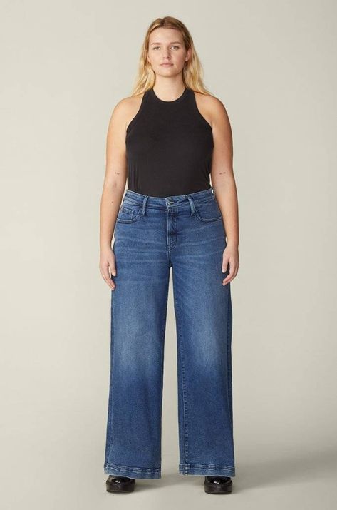 The 22 Best High-Rise Wide-Leg Jeans | Who What Wear High Rise Wide Leg Jeans, Plus Size Brands, Jeans Light Wash, Jean Trends, The South Of France, Stylish Plus, Wide Jeans, Perfect Jeans, South Of France