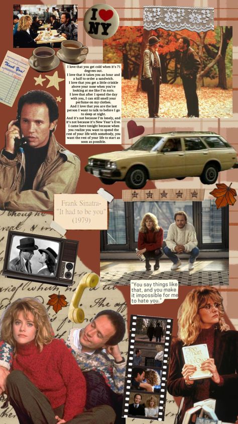 🍂when harry met sally🍂 Harry Met Sally Aesthetic, When Harry Met Sally Aesthetic, Sally Aesthetic, The Stranger Movie, When Harry Met Sally, Im Lonely, Movie Buff, I ❤ Ny, Love Movie