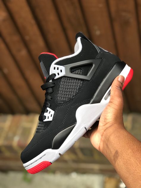 #jordans #jordan4s #bred4 #retro4 Bred 4s, Jordan Bred, Nike Lebron Shoes, Air Jordan Iv, Jordan Iv, Kobe Shoes, Lebron Shoes, Retro Basketball Shoes, Jordan Shoes Girls