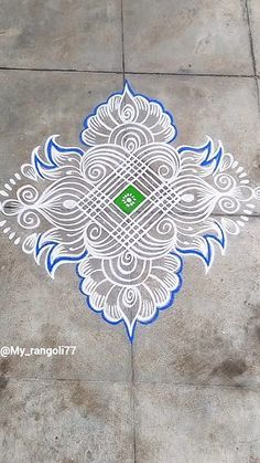 Rangoli Kolam Designs With Colour, Dhanurmasam Muggulu, New Rangoli, Rangoli Designs Photos, Simple Kolam, Big Rangoli, Sikku Kolam, Aari Designs, Cute Wallpapers For Ipad