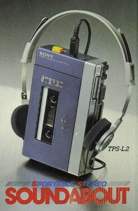 45 Years of Walkman | Sony TPS-L2 (1979) Sony Walkman, Putao, Tape Recorder, Hi-fi, Cassette Player, Star Lord, Vintage Radio, Vintage Electronics, Music Players