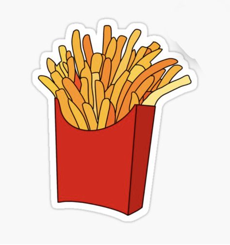 Fries Sticker, Orange Stickers, School Labels, Scrapbook Book, School Stickers, Tshirt Ideas, Fair Food Recipes, By Charlotte, Glossier Stickers