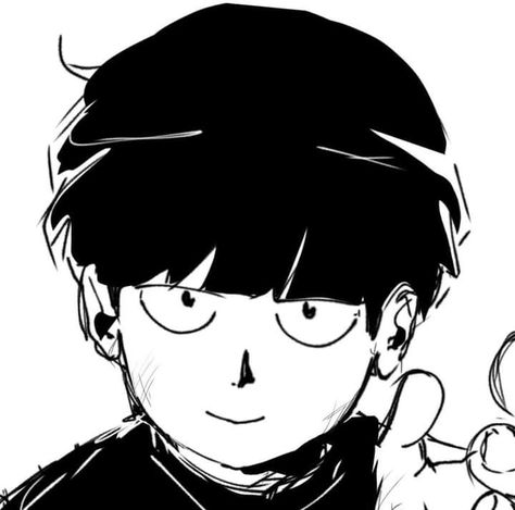 Mob Pfp Manga, Mob Manga Panel, Mob Manga Icon, Shigeo Kageyama Manga, Mob Pysho100 Pfp, Mob Physco 100 Manga, Shigeo Kageyama Icon, White And Black Pfp, Mob Pfp