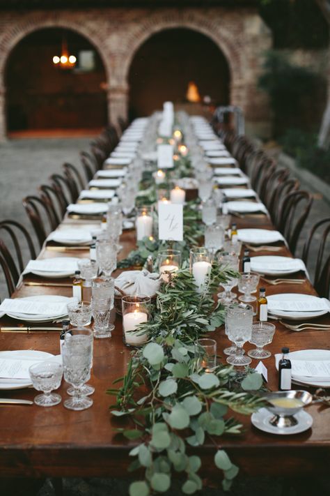 Wedding With Greenery, Farmhouse Wedding, Wedding Dress Pictures, Venue Decor, Wedding Table Decorations, Long Table, Wedding Table Settings, Wedding Mood Board, Farm Table