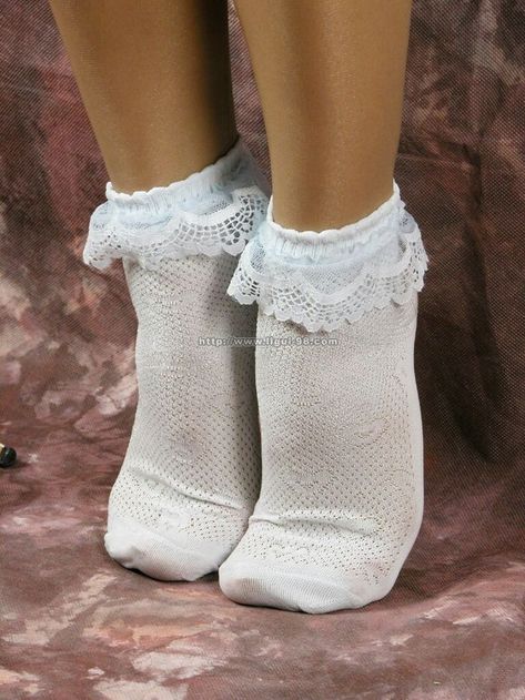 gorgeous Girly Socks, Ribbon Socks, Ankle High Socks, Lace Ankle Socks, Bobby Socks, Pretty Socks, Socks Lace, High Heel Sandals Platform, Frilly Socks