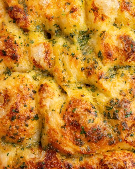 Garlic butter focaccia Pull Apart Focaccia, Garlic Herb Focaccia Bread, Cheesy Garlic Focaccia Bread, Foccacia Bread Garlic Butter, Garlic Foccacia Bread Recipes Easy, 1 Hour Focaccia Bread, Garlic Butter And Cheese Stuffed Focaccia, Cheesy Garlic Foccacia Bread, Foccacia Bread Quick Rise