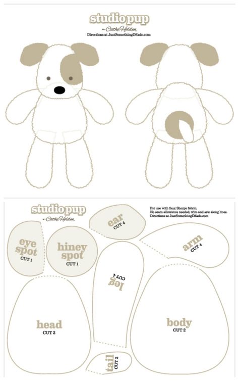 Free Felt & Toy Patterns & Tutorials FB1 Pretty Toys Patterns, Dog Sewing Patterns, Bear Sewing Pattern, Memory Bears Pattern, Dog Sewing, Bear Patterns Free, Teddy Bear Sewing Pattern, Felt Toys Patterns, Sewing Templates