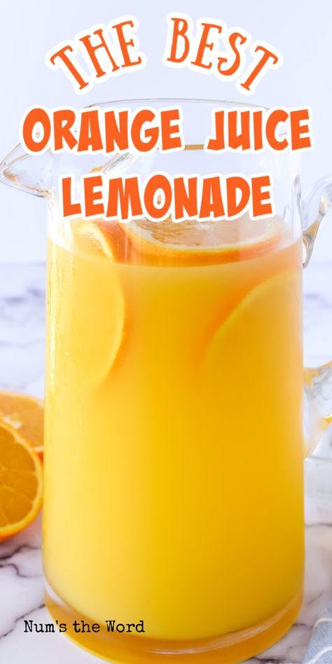 Homemade Orange Juice, Orange Lemonade, Country Time Lemonade, Orange Juice Drinks, Lemonade Juice, Lemonade Drink, Lemonade Punch, Orange Drinks, Drink Recipes Nonalcoholic