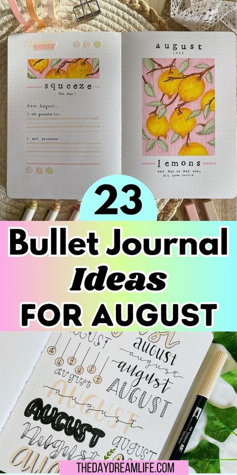 bujo inspiration August Bullet Journal Ideas, August Bullet Journal Cover, August Bullet Journal, Bullet Journal August, August Themes, December Bullet Journal, Planner Themes, Bullet Journal Cover, Bujo Doodles