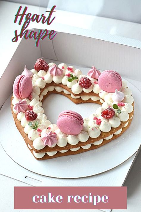 Heart shape cake decorating ideas + recipe. Valentines Day cake recipe. Heart shape tart. Heart Shape Cake, Valentines Baking, Shape Cake, Heart Cakes, Valentine Desserts, Heart Shaped Cakes, Cake Decorating Ideas, Recipes Cake, Valentines Day Cakes