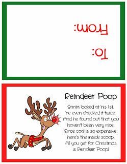 Reindeer Poop Stocking Stuffer or Party Favor – Free Printable – Make Time to Craft Reindeer Poop Printable Free, Magic Reindeer Food Poem, Candy Printables, Christmas Presents Diy, Reindeer Food Poem, Grinch Pills, Funny Christmas Poems, Snowman Poop, Reindeer Poop