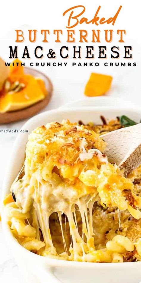 This is the best butternut squash baked mac and cheese recipe that you will ever taste! The combination of the creamy cheese sauce, tender macaroni, and sweet butternut squash is simply perfection. Trust me, once you try this dish, you will be hooked! Thanksgiving side dish | Pumpkin mac and cheese Butternut Squash Mac And Cheese Baked, Mac And Cheese Oven, Recipe Using Butternut Squash, Butternut Squash Baked, Butternut Squash Mac And Cheese Recipe, Butternut Squash Macaroni, Mac And Cheese Sauce, Squash Mac And Cheese, Butternut Squash Mac